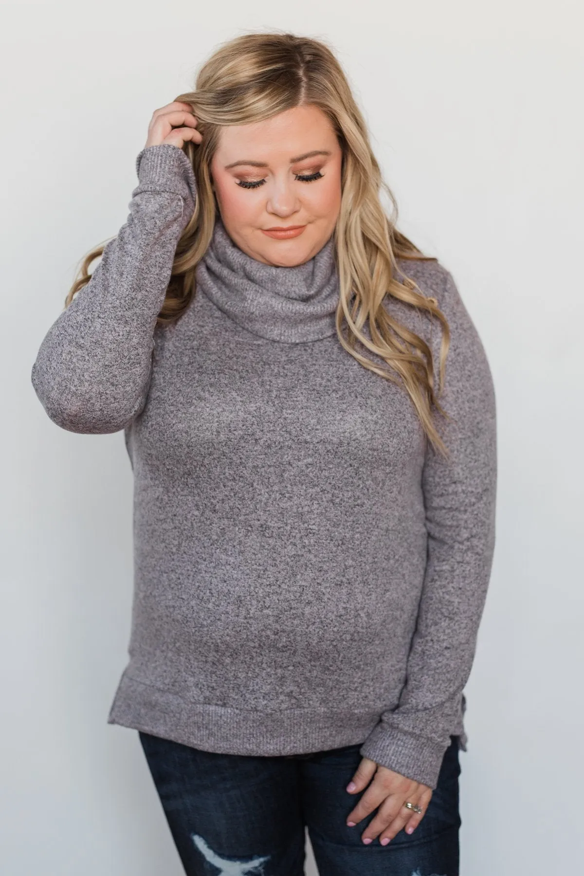 Hooked on a Feeling Cowl Neck Top - Lavender