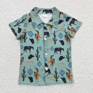 Horses Button Up