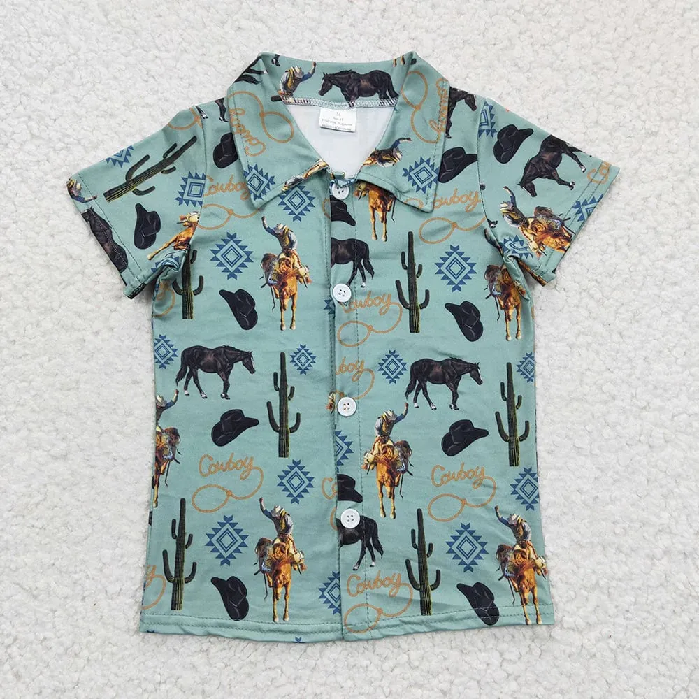 Horses Button Up