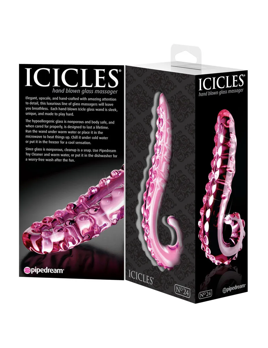 Icicles No. 24 - Pink Tentacle GLASS DILDO