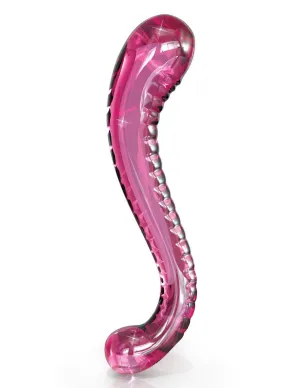 Icicles No. 69 - Pink Curved GLASS DILDO