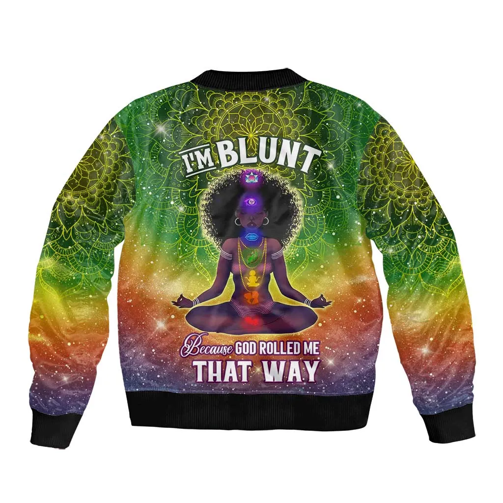 I'm Blunt African Bomber Jacket Black Women Mandala DT02