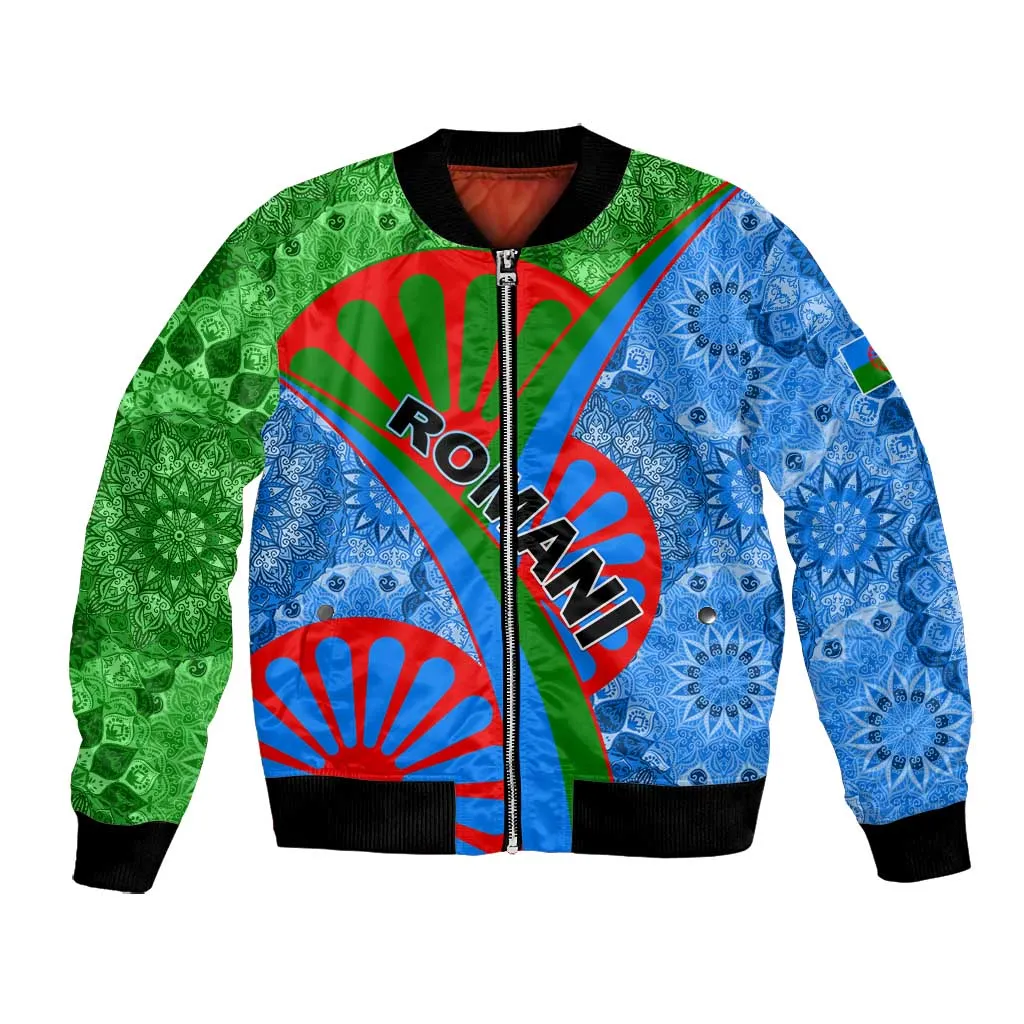 International Romani Day 2024 Bomber Jacket Gypsy Pattern Tribal LT01