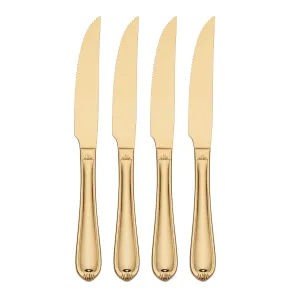 Ivy Way Gold Mirror 4-Piece Steak Knife Set