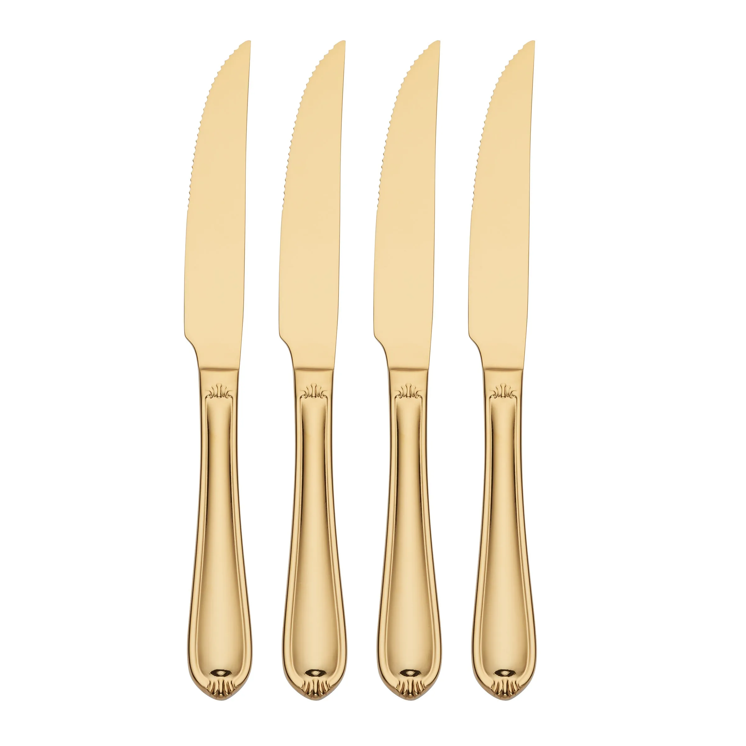Ivy Way Gold Mirror 4-Piece Steak Knife Set