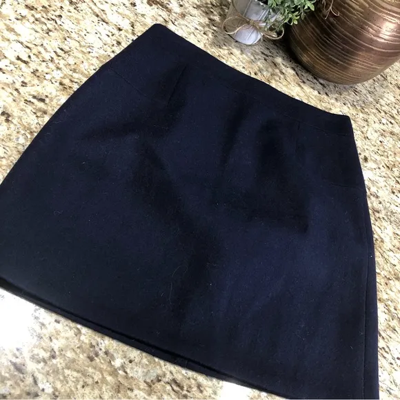 J Crew Navy Wool Blend Mini Skirt 4
