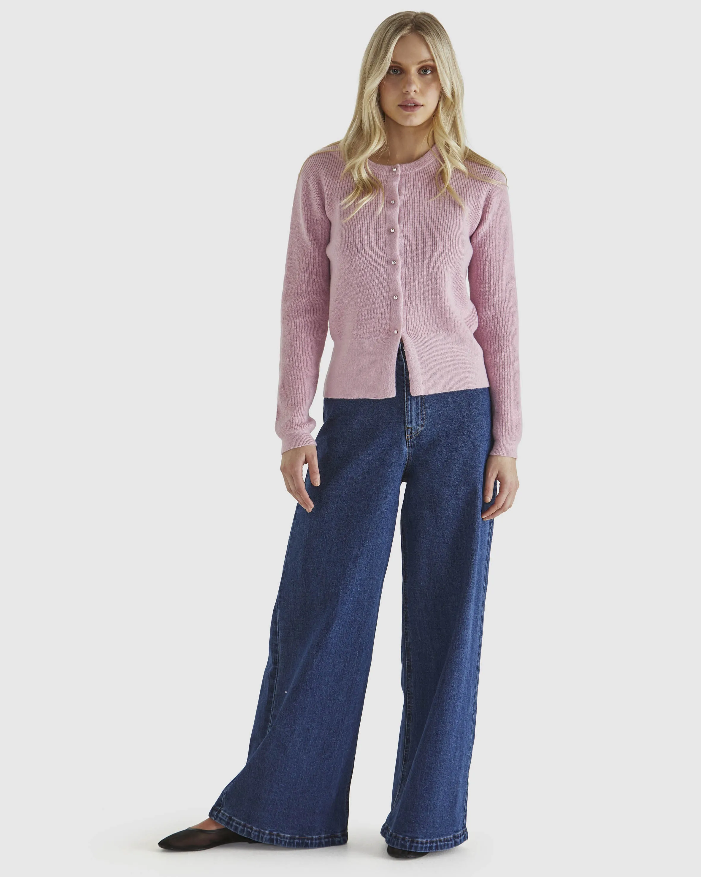 Jagger Button Cardi - Pink