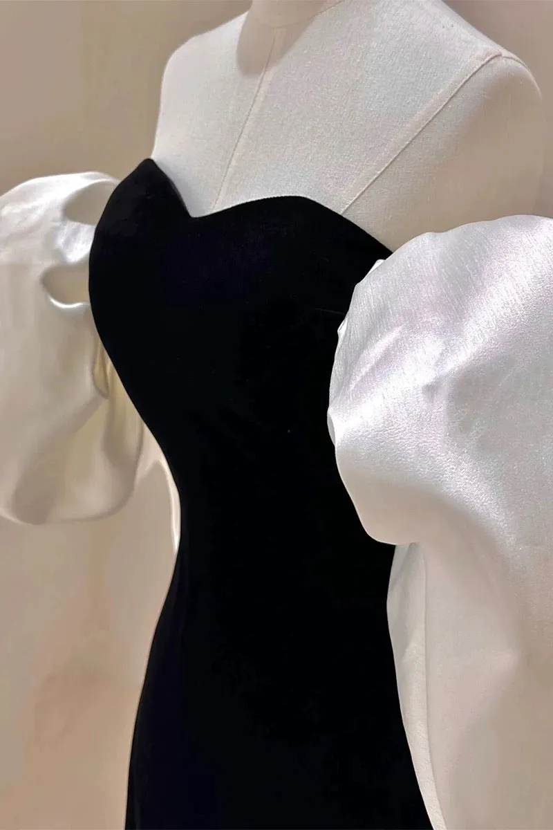 JazzHer Gorgeous Sheath Off The Shoulder Black Velvet Evening Dress Prom Dresses Birthday Outfits (PRE-ORDER)