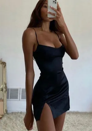 JazzHer Sexy Sheath Spaghetti Straps Navy Blue Homecoming Dresses Short Hoco Dress For Teens (PRE-ORDER)