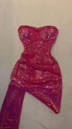 JazzHer Sexy Sheath Strapless th Birthday Dress Sequin Homecoming Dresses Short Mini Party Dress (PRE-ORDER)