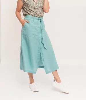 JESSYLIN LINEN MIDI SKIRT
