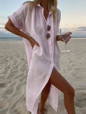 Jillian Loose Shirt Maxi Dress