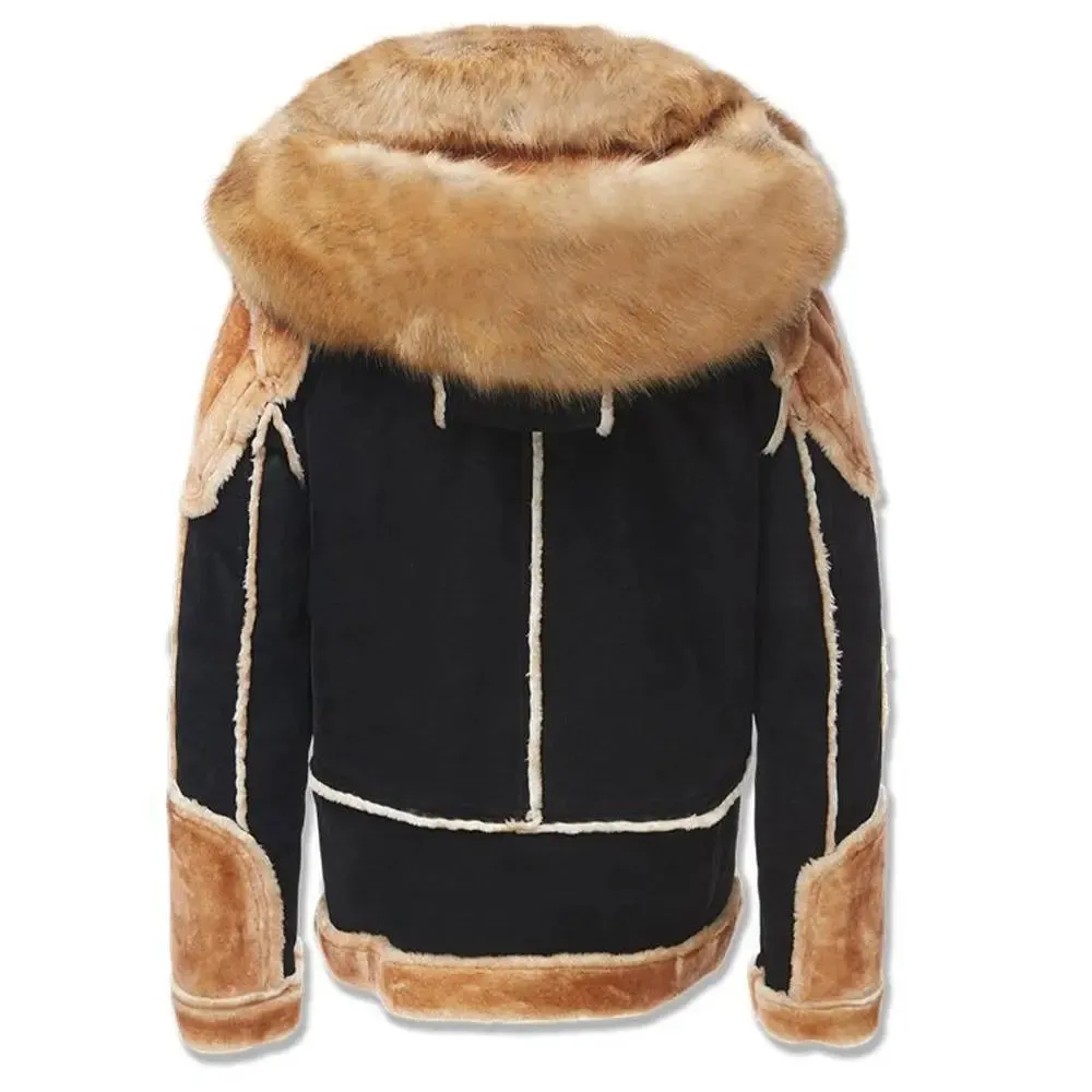 Jordan Craig Men EL Jefe Shearling Moto Jacket (Black Coffee)