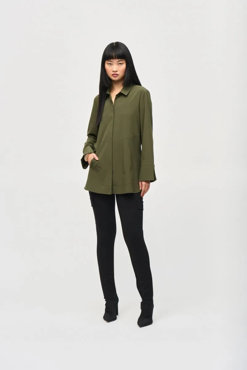 Joseph Ribkoff Button-Down Split Cuff Blouse 243958