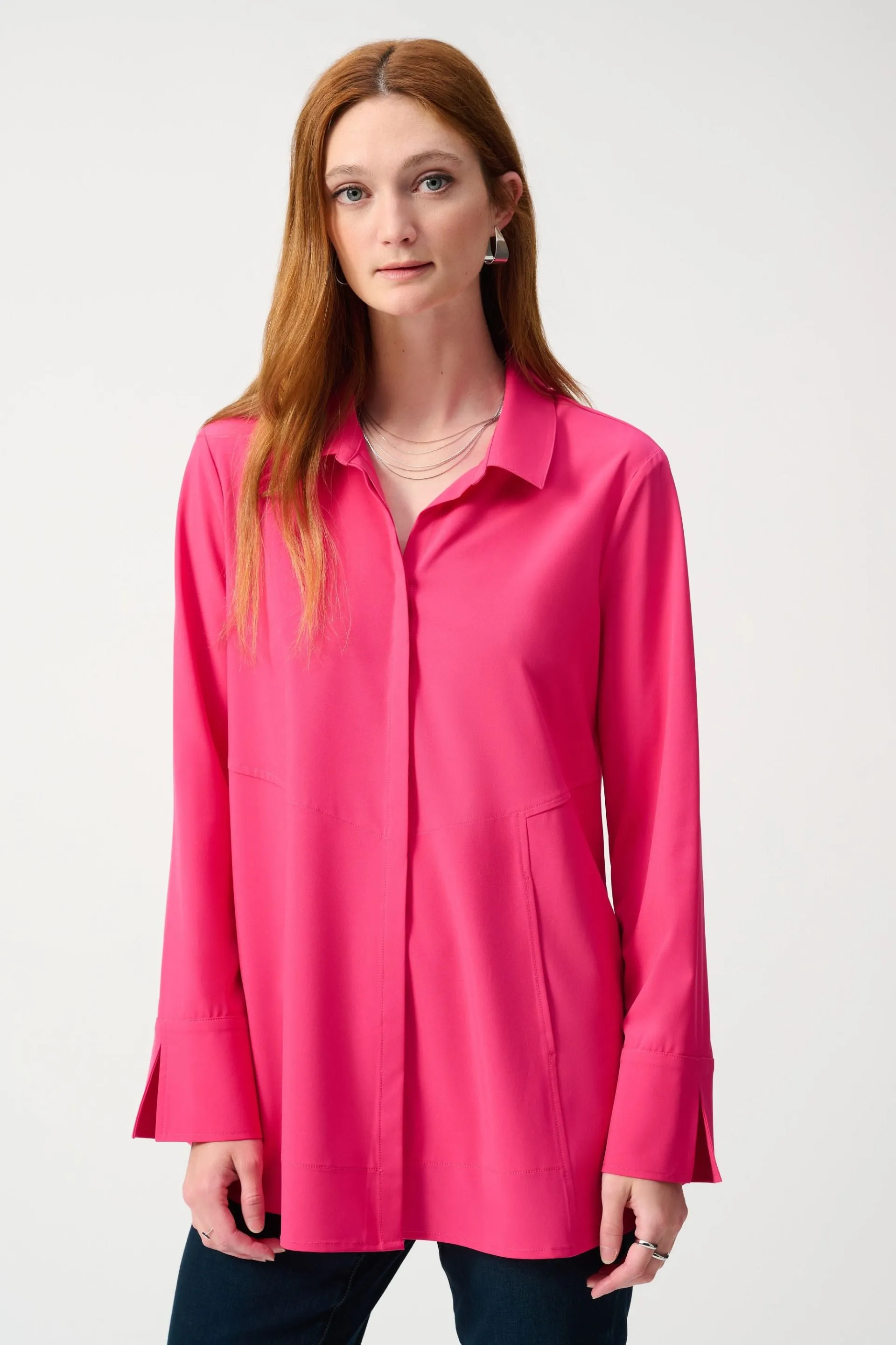 Joseph Ribkoff Button-Down Split Cuff Blouse 243958