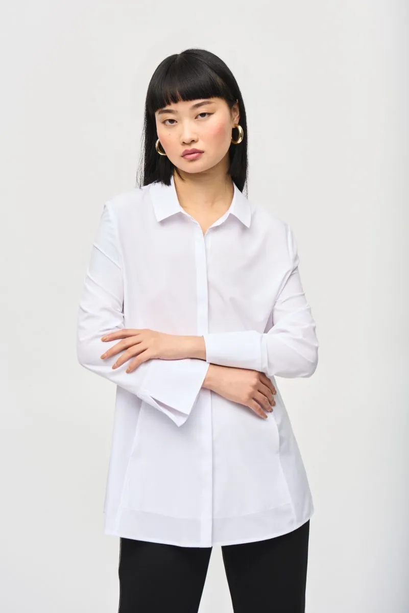 Joseph Ribkoff Button-Down Split Cuff Blouse 243958
