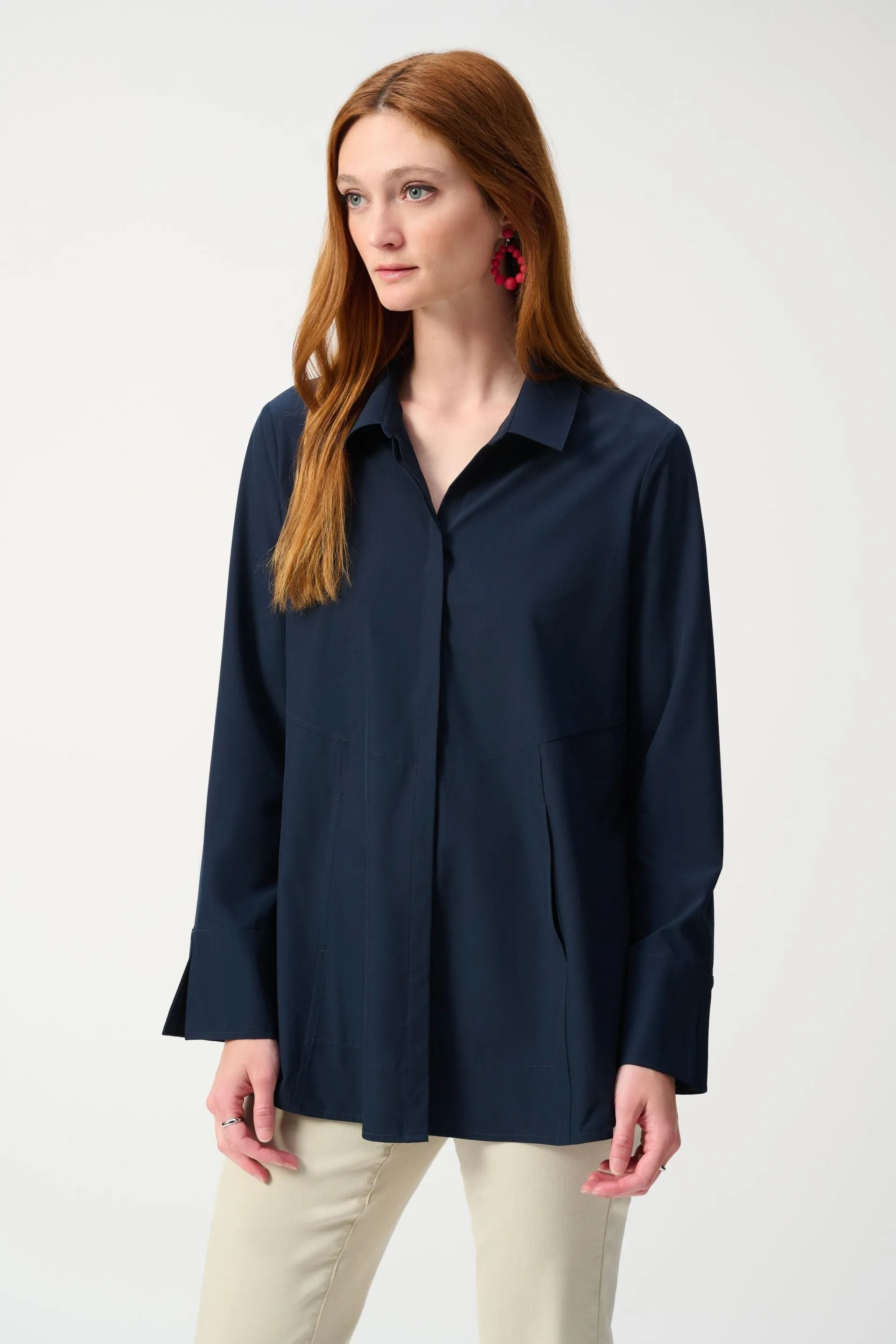 Joseph Ribkoff Button-Down Split Cuff Blouse 243958