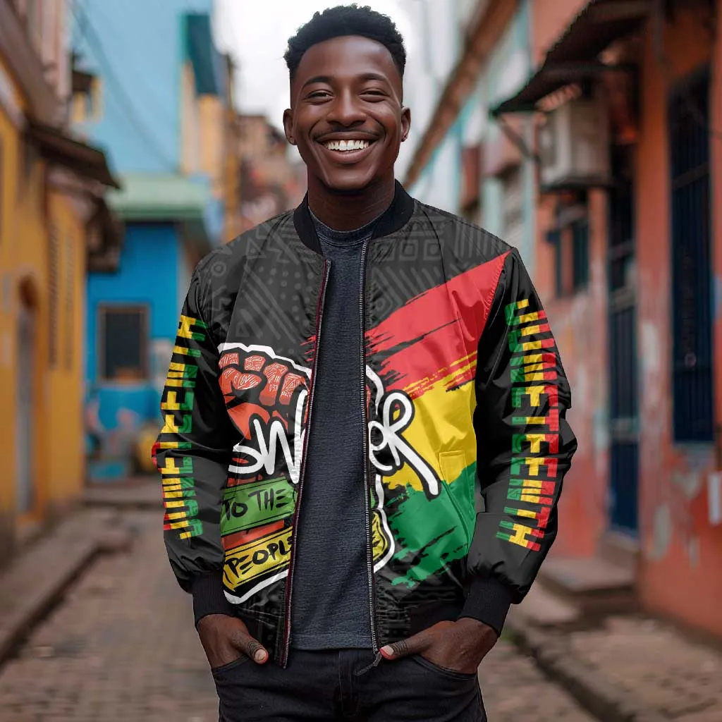 Juneteenth Bomber Jacket Power To The People LT7