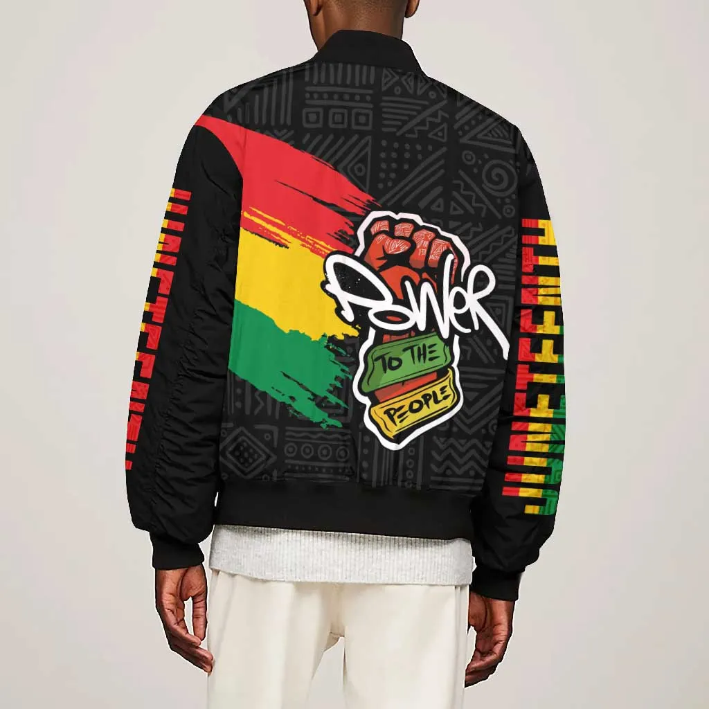 Juneteenth Bomber Jacket Power To The People LT7