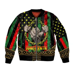 Juneteenth Celebration 2024 Bomber Jacket Black History June 19 LT01