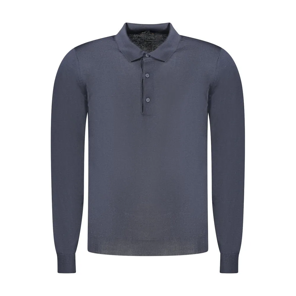 K-WAY Blue Wool Men Sweater