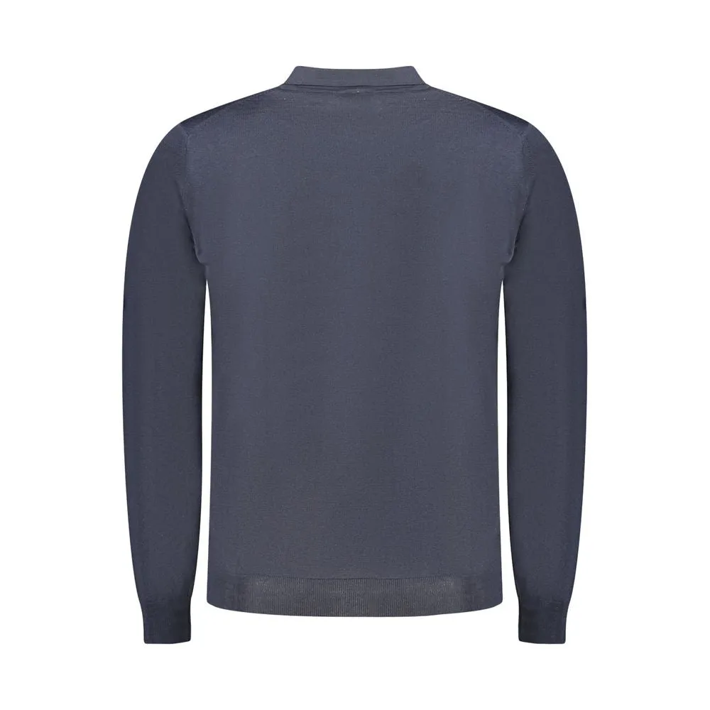K-WAY Blue Wool Men Sweater