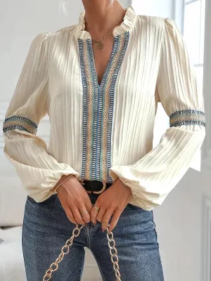 Kallista | Stunning V-Neck Blouse