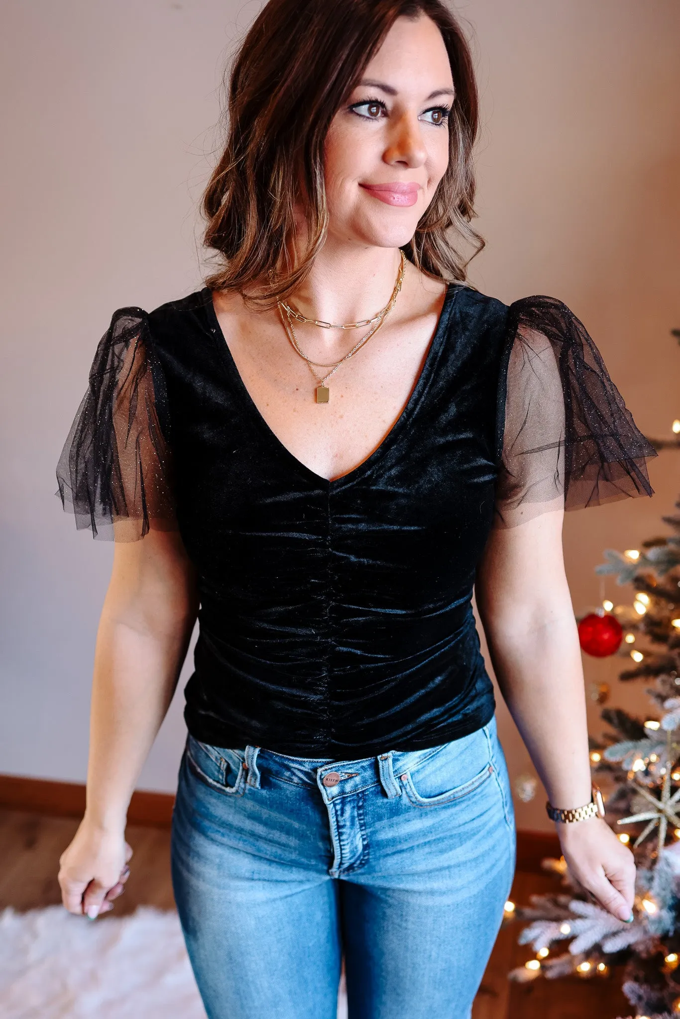 Kendall Velvet Top