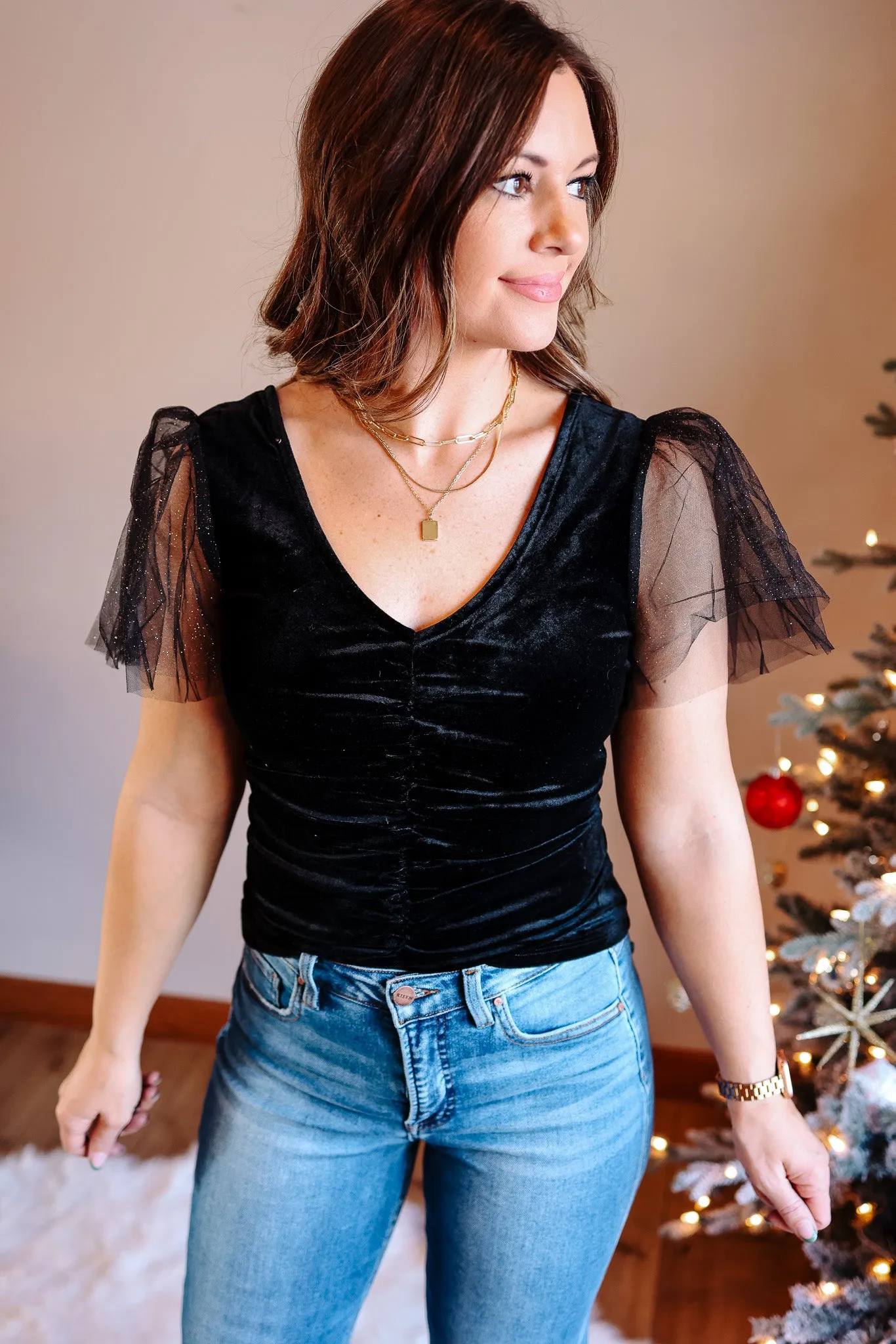 Kendall Velvet Top