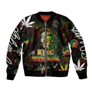 King Of Reggae Legend Bob Bomber Jacket Peace and Love DT02