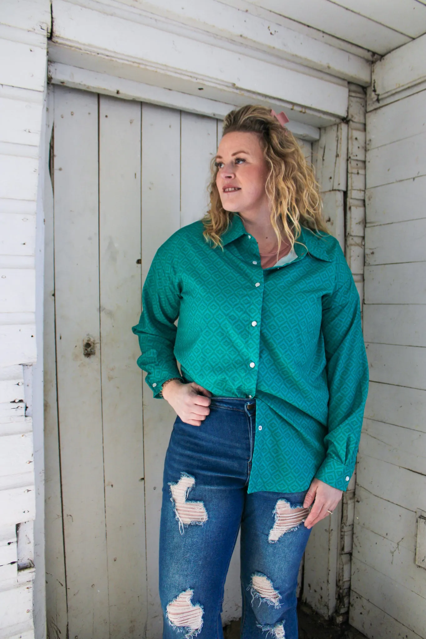 Kingman Button Up - Turquoise