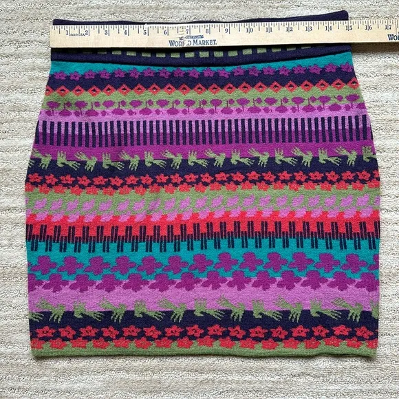 Krimson Klover Ziggy Merino Wool Blend Fairisle Skirt Medium