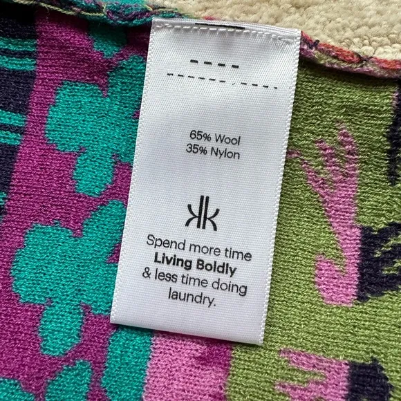 Krimson Klover Ziggy Merino Wool Blend Fairisle Skirt Medium