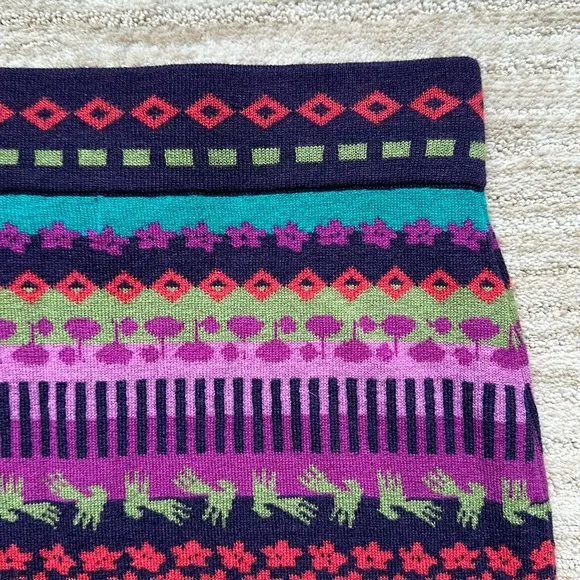 Krimson Klover Ziggy Merino Wool Blend Fairisle Skirt Medium