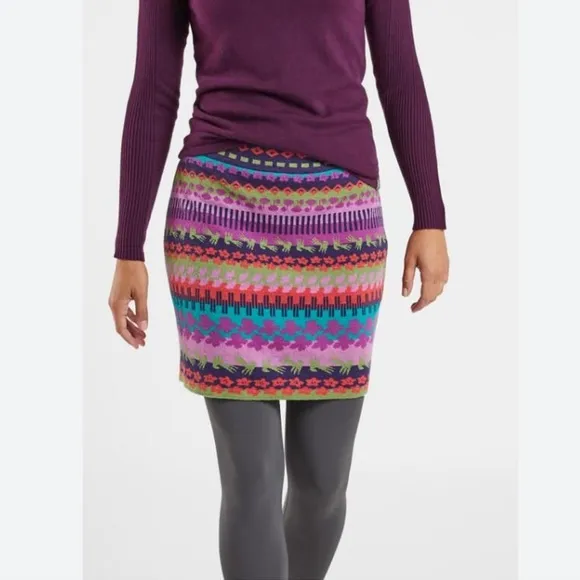 Krimson Klover Ziggy Merino Wool Blend Fairisle Skirt Medium