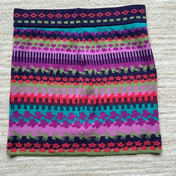 Krimson Klover Ziggy Merino Wool Blend Fairisle Skirt Medium