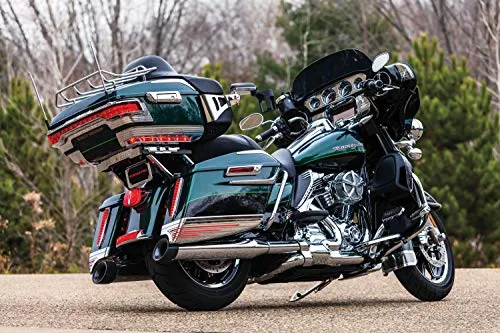Kuryakyn 6910 Motorcycle Accent Accessory: Rear Tour-Pak Tri-Line Light Accent for 2014-19 Harley-Davidson Motorcycles, Chrome