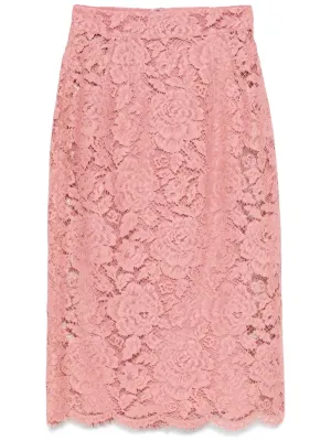 Lace midi skirt