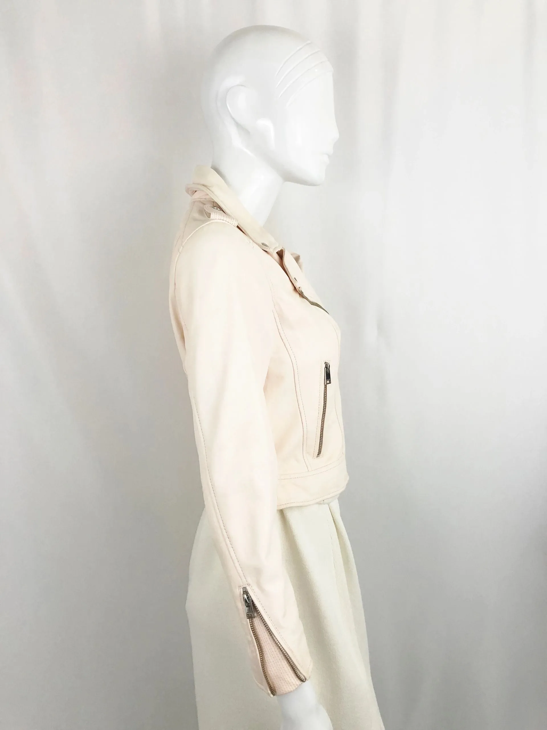 Lamarque Leather Moto Jacket Size S