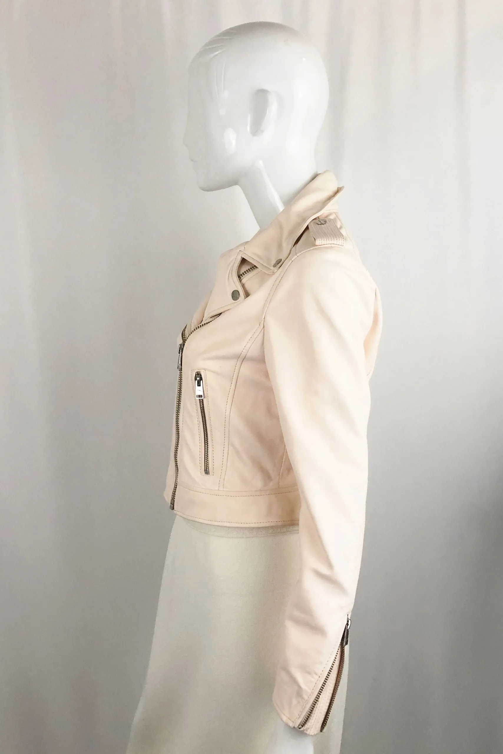 Lamarque Leather Moto Jacket Size S