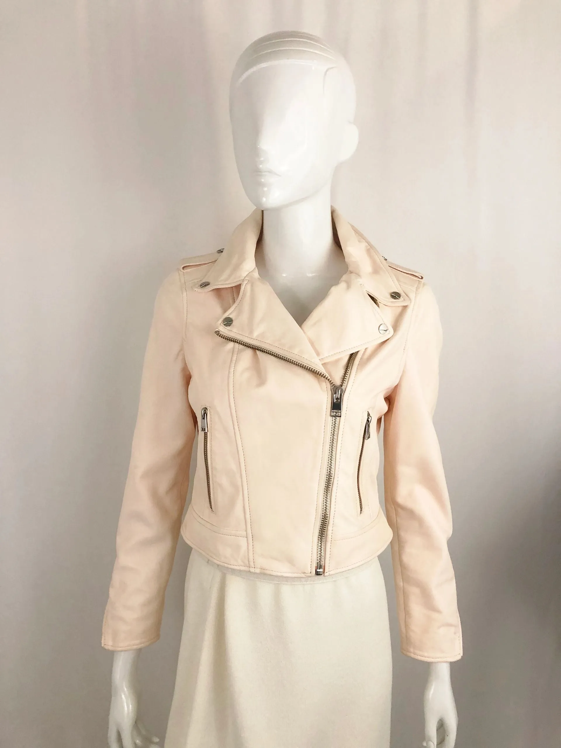 Lamarque Leather Moto Jacket Size S