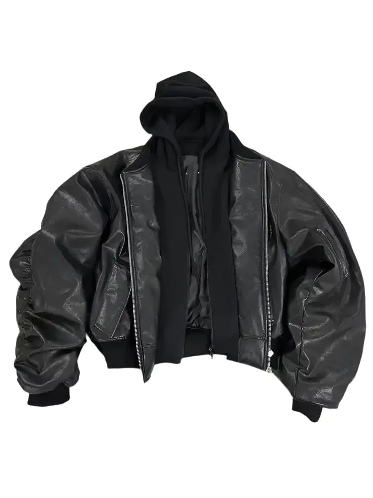 Leather Bomber Jacket
