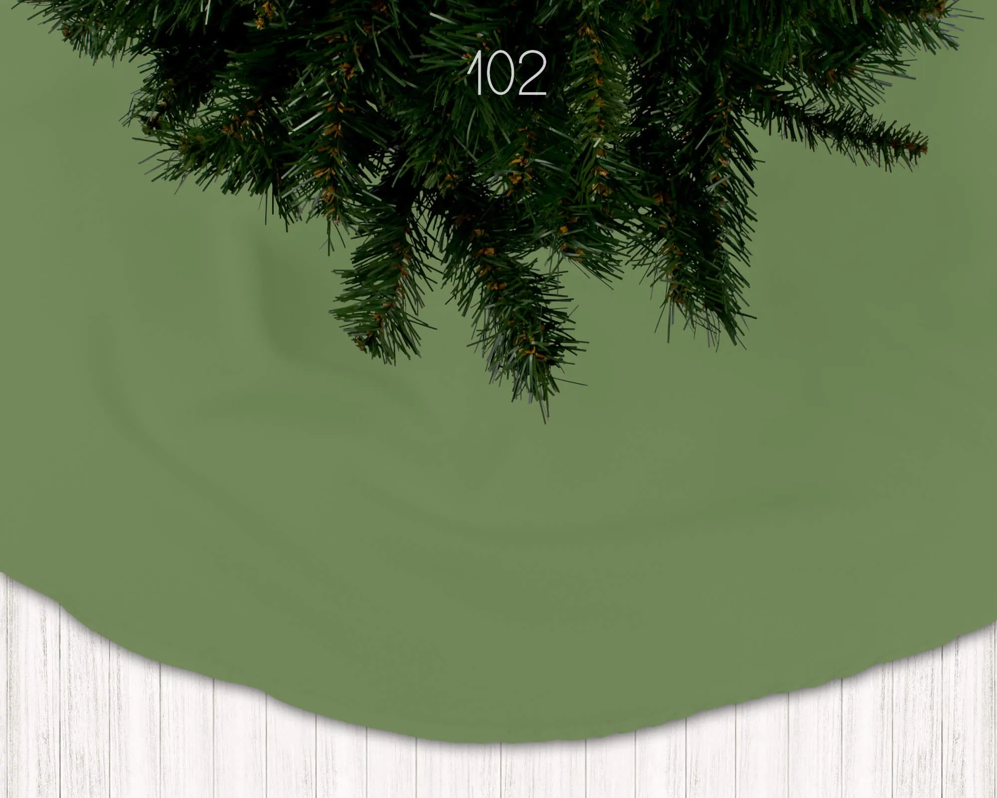 Light Mint, Prairie, Topiary, and Dark Hunter Green Holiday Christmas Tree Skirts