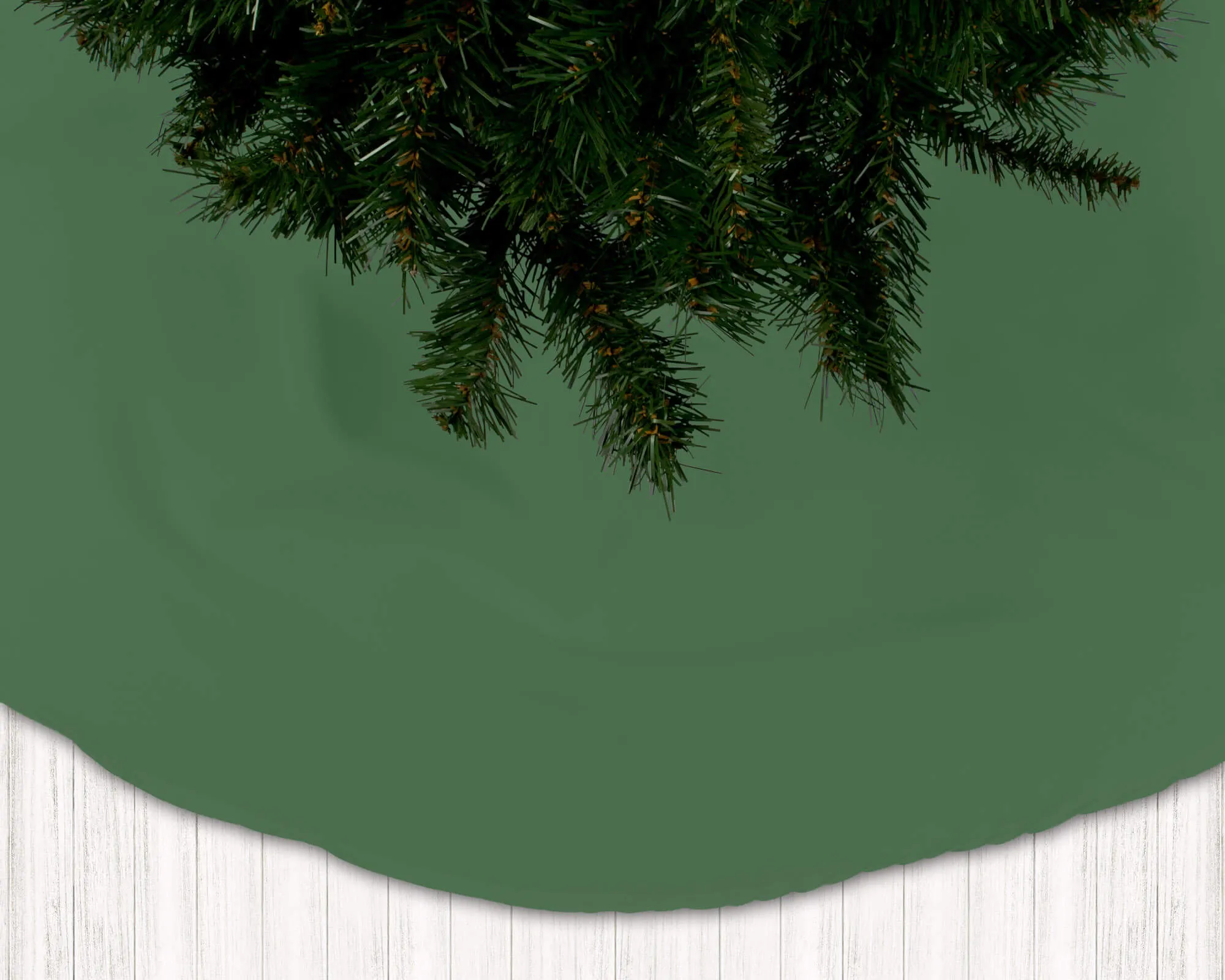 Light Mint, Prairie, Topiary, and Dark Hunter Green Holiday Christmas Tree Skirts