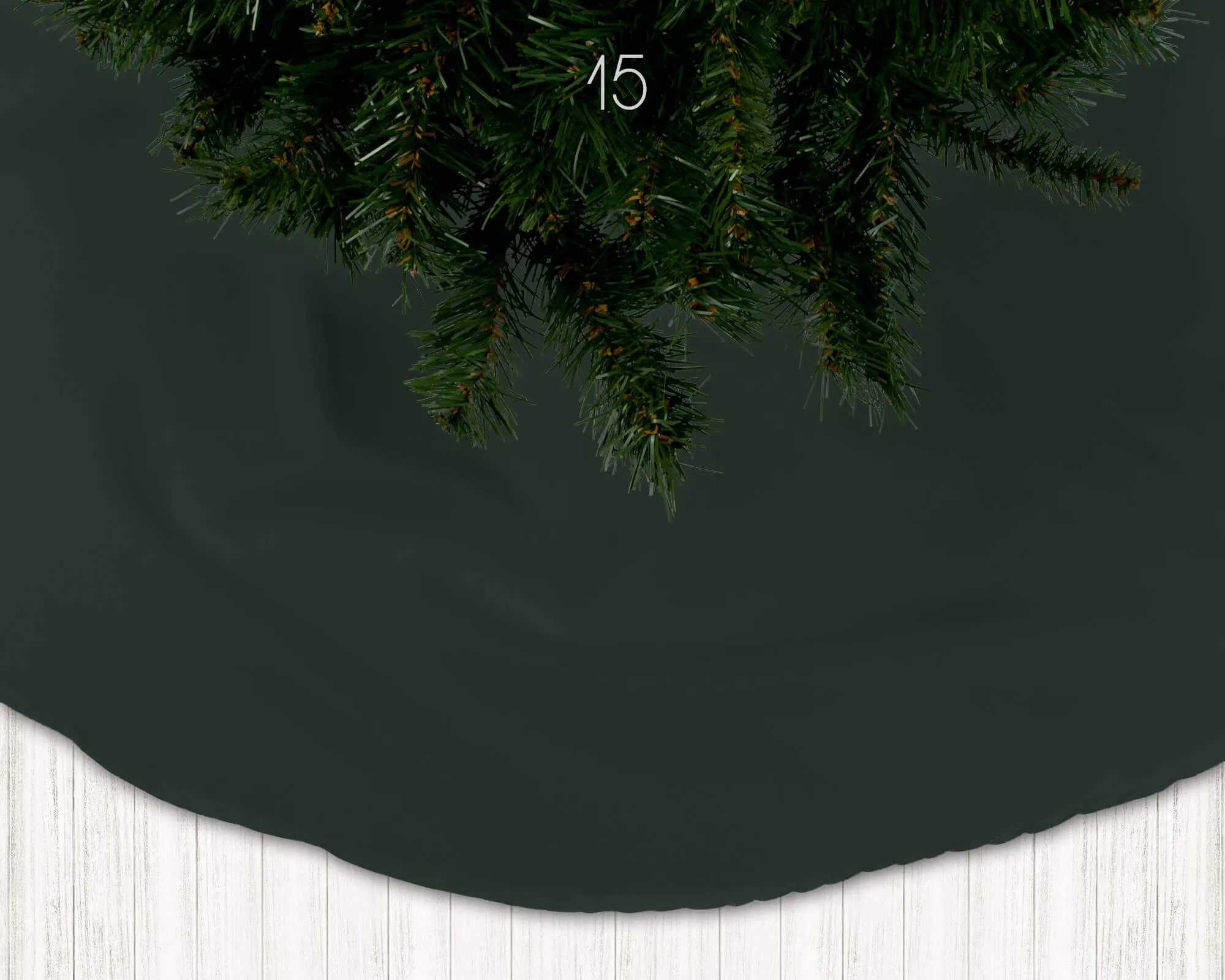 Light Mint, Prairie, Topiary, and Dark Hunter Green Holiday Christmas Tree Skirts