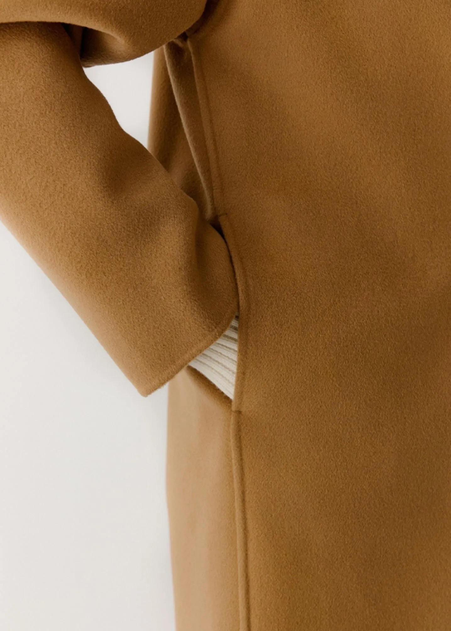 Light-Weight Wool Coat with Classic Notch Lapels