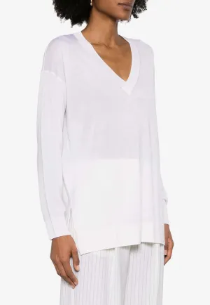 Linfa V-neck Wool Blend Sweater