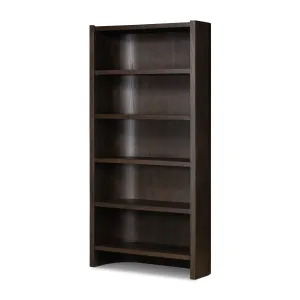 Lockhart Bookcase - Rubbed Black Oak Solid
