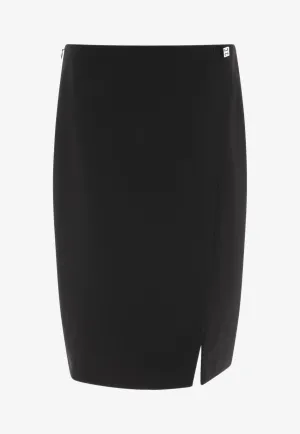 Logo Plaque Pencil Skirt