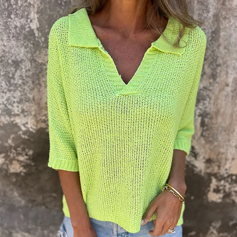 Louane | Casual V-Neck Top